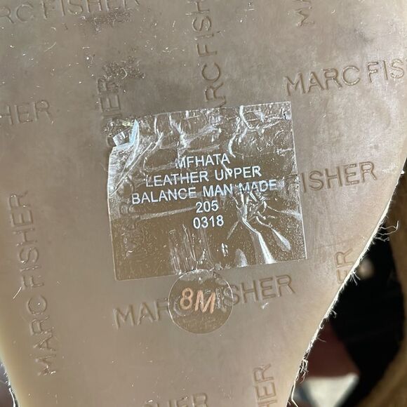 Marc Fisher "Hata" Espadrille Wedge Studded Sandals Black Suede sz 8 - Picture 12 of 16